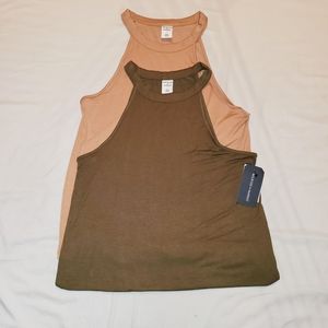 Melrose and Market Women's 2 High Neck Knit Tank Top